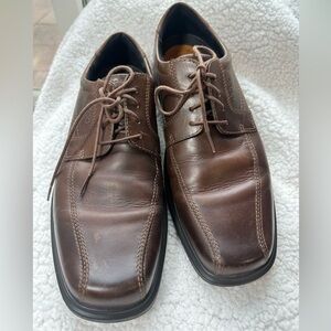 Ecco Dark Brown Leather Men's Oxfords size 47 US 13 to 13.5